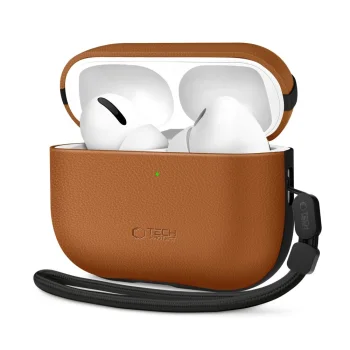 Austiņu maciņš Tech-Protect NaturalFit modelim AirPods Pro 3, brūns