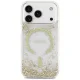 Чехол Guess Resin Bottom Glitter MagSafe для iPhone 17 Pro, Золотой