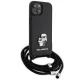 Чехол Karl Lagerfeld для iPhone 15 Plus Crossbody Saffiano Metal Pin, черный