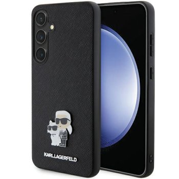 Karl Lagerfeld Samsung Galaxy S24 Plus Case Saffiano KC Pin, Black