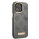 Чехол Guess Peony Logo Plate для iPhone 13 Pro Max MagSafe серый