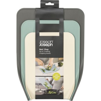 Joseph Joseph Nest Chop 3-piece Chopping Board Set, Blue
