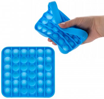 Antistresa Taktīlā Attīstoša Rotaļlieta Spēle Push "Pop it" Bubble Fidget, Zils