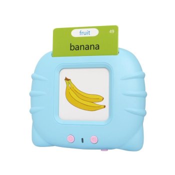 English Learning Toy for Kids Interactive Flash Card Reader Telcon Cat, blue