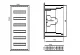 Распределительный щит TIBOX 440x1050x115мм, 6x16P, навесной, IP54