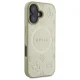 Чехол Guess Saffiano Peony Classic Logo MagSafe для iPhone 16 - Золотистый