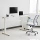 Ergo Office ER-401 W rakstāmgalds ar maināmu augstumu, 140x60cm, balts