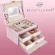 Шкатулка для украшений Beautylushh с зеркалом, Розовая