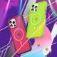 Apple iPhone 13 6.1\'\' Kingxbar PQY Fluorescence Series Magnetic MagSafe Case Cover, Pink | Чехол для...