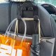 Auto galvas balsta dubultais āķis iepirkumu maisiņiem un drēbēm, melns