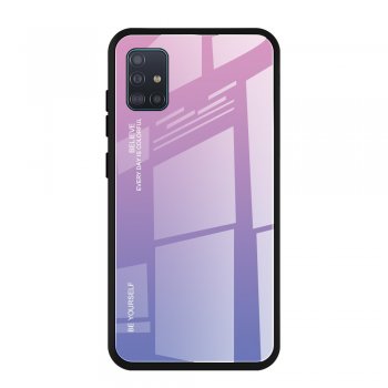 Samsung Galaxy A51 (SM-A515F) Glass TPU Case Cover, Pink / Purple | Vāks bamperis