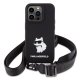 Karl Lagerfeld iPhone 15 Pro Max Case Crossbody Silicone Choupette, Black
