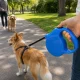 Automātiskā suņu pavada, lentes tipa, ar bloķētāju, 5m, līdz 15kg, zila
