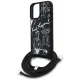Telefona vāciņš iPhone 16 Karl Lagerfeld Crossbody Grained Pattern & Logo ar siksniņu, melns