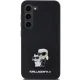 Чехол Karl Lagerfeld для Samsung Galaxy S23 Silicone Karl & Choupette Metal Pin, черный