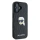 Чехол Karl Lagerfeld для iPhone 16 Monogram Karl Head Pin, черный
