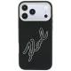 Karl Lagerfeld Smooth Big Resin Signature Logo vāciņš iPhone 18 / 17 Pro Max, melns