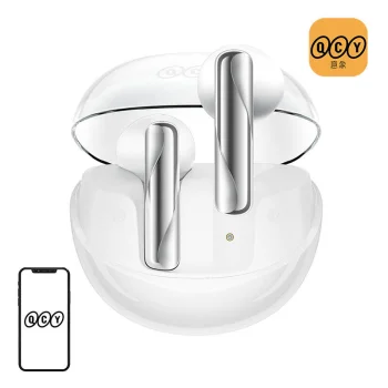 Bezvadu TWS austiņas QCY AilyBuds Clear T32 BT 5.3 Baltas