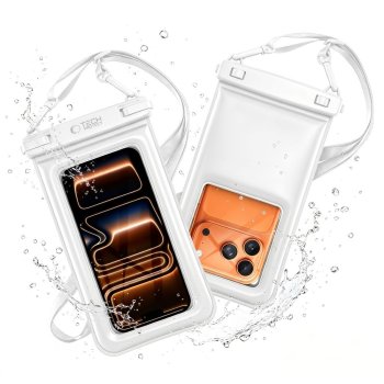 Tech-Protect UWC7 Waterproof Case for Smartphones up to 6.9" - White