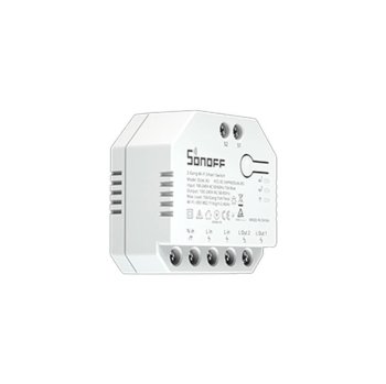SONOFF Dual R3 viedais 2 kanālu Wi-Fi slēdzis ar jaudas mērītāju, balts