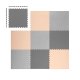 Bērnu putu puzles paklājs 180x180cm, pelēks-persiku | Kids Puzzle Foam Mat