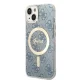 Apple iPhone 14 6.1\" Guess 4G Print MagSafe Case Cover (GUBPP14SH4EACSB) + Charger, Blue | Чехол Кейс...