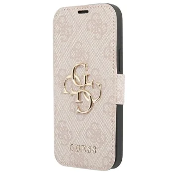 Guess 4G Big Metal Logo atverams vāciņš iPhone 13 Pro Max, Rozā
