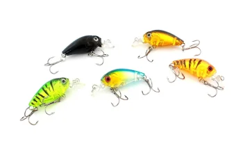 A set of 5 Fishing Lures Hard Baits in a Case