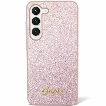 Samsung Galaxy S24 (SM-S921) Guess Glitter Script Case Cover, Pink