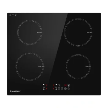Встраиваемая индукционная панель AMZCHEF CE-T-74IB4xyzf-CS, 4 зоны, 7400W,...