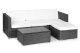 Moduļu tehnorotanga dārza stūra dīvāns ar galdiņu MultiGarden, pelēks
