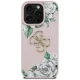 Guess iPhone 16 Pro Max Case Grained Roses Big 4G Logo, Pink