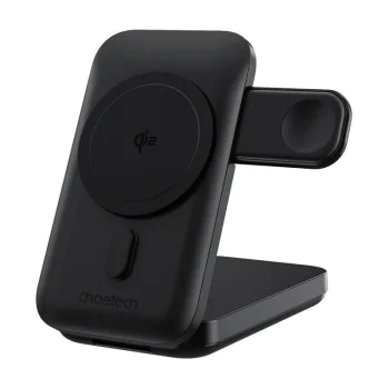 Внешний аккумулятор 3в1 Choetech B750 10000mAh Qi2 с подставкой (Black)