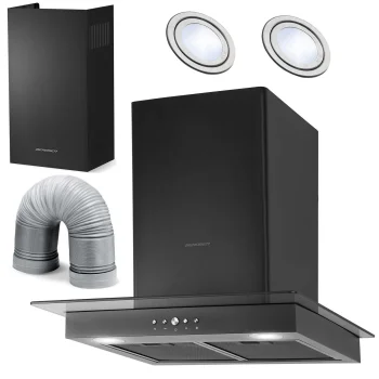 Tvaika nosūcējs 60 cm Berdsen BT-217, melns