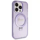Guess iPhone 13 / 13 Pro Case Ring Stand Script Glitter MagSafe, Purple