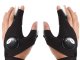 Work Gloves for Two Fingers with LED Light and Flashlights, 2 pcs.