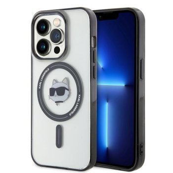 Karl Lagerfeld iPhone 15 Pro Max Case IML Choupette's Head MagSafe, Transparent