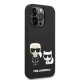 Karl Lagerfeld Karl & Choupette MagSafe vāciņš iPhone 14 Pro, Melns