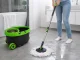 Rotējošais mops 360 un spainis uz riteņiem ar 2 mikrošķiedras lupatiņām