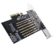 Orico ORICO-PDM2-BP PCI-E 3.0 x4 paplašināšanas karte M.2 NVMe un SATA diskiem, melna