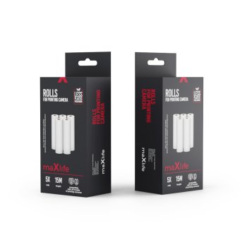 Термобумага для мини принтера Maxlife набор 5 рулонов