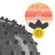 4Fizjo 1530 rehabilitācijas bumba ar radzēm, 20 cm, pelēka