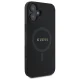 Guess iPhone 16 vāciņš Saffiano Classic Logo MagSafe, melns