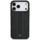 Чехол Mercedes для iPhone 17 Pro Max Leather Laurel Leaves Stripes MagSafe, черный