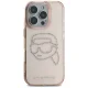 Чехол Karl Lagerfeld IML Rhinestones Karl Head для iPhone 16 Pro, Розовый