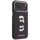 Karl Lagerfeld Saffiano Pins & Logo vāciņš priekš iPhone 18 Pro Max / 17 Pro Max, bordo
