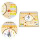Ecotoys ESC-W-036 koka izglītojošā tāfele - kalendārs un pulkstenis