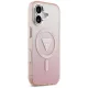 Чехол Guess IML Gradient Triangle Logo MagSafe для iPhone 17, розовый