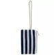 Beach Picnic Bag from Jute with Stripes + Small Wallet, 22L