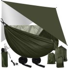 Tūrisma šūpuļtīkls ar brezentu un moskītu tīklu 260x140cm | Tourist Hammock